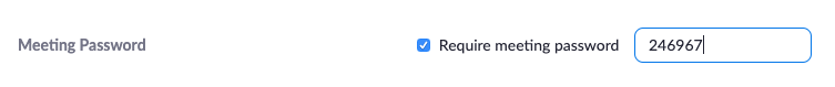add meeting password